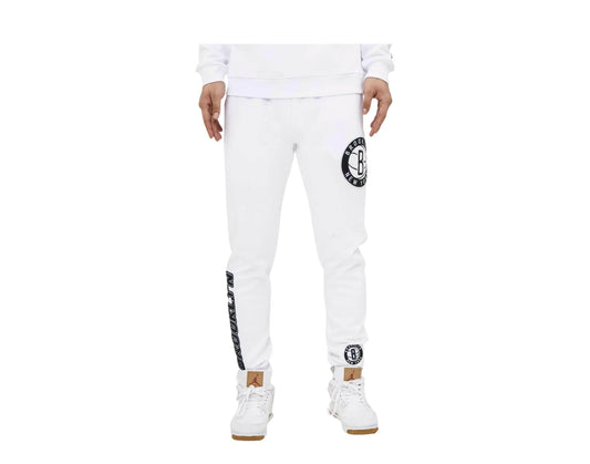 Pro Standard Brooklyn Nets Logo Men Joggers White