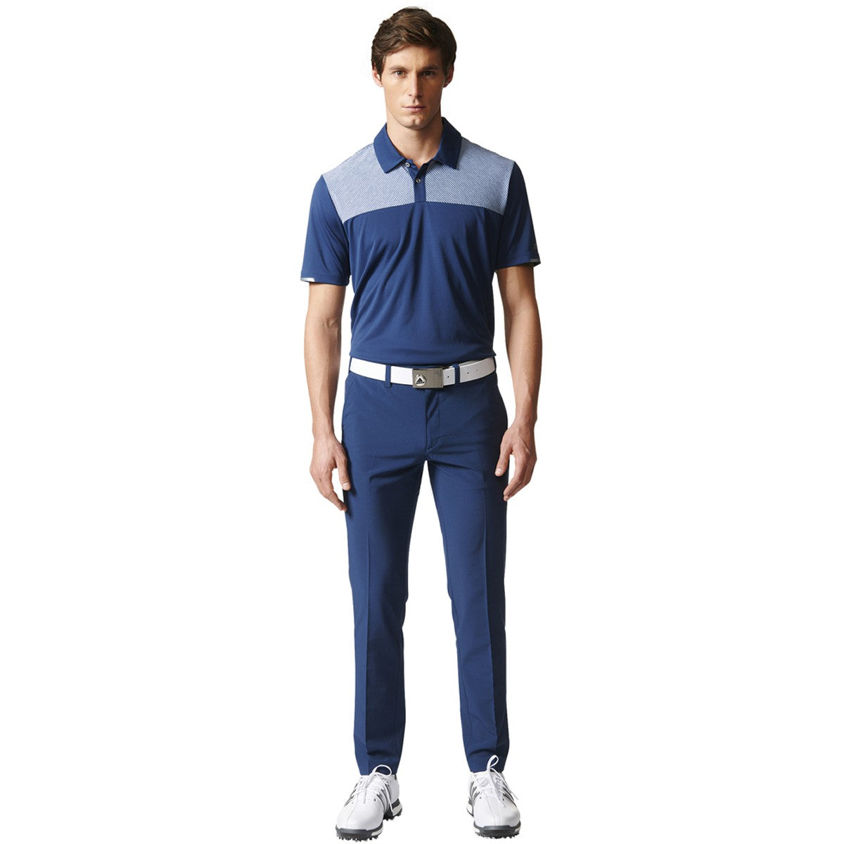 Men's adidas Climachill Heatherblock Golf Polo Shirt