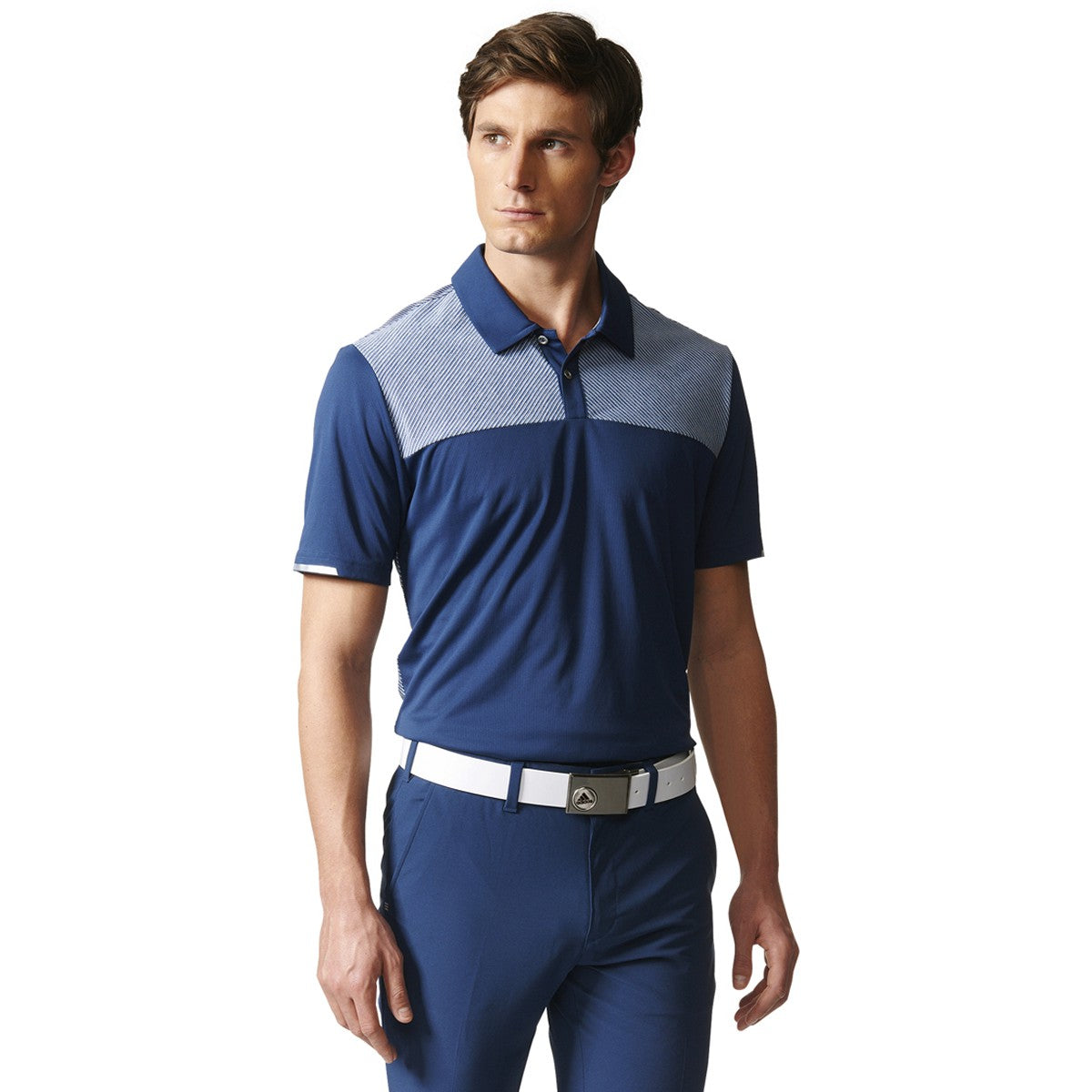 Men's adidas Climachill Heatherblock Golf Polo Shirt