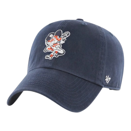 47 Brand Clean Up Detroit Tigers Cooperstown Strapback Hat — Navy Adjustable Cap