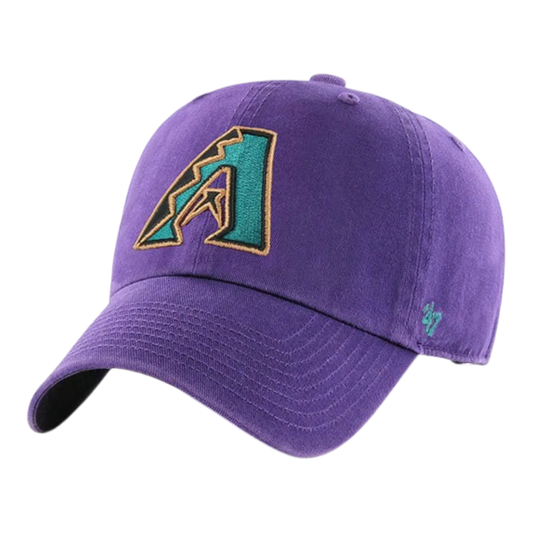 47 Brand Clean Up Arizona Diamondbacks Cooperstown Strapback Hat — Purple Adjustable Cap