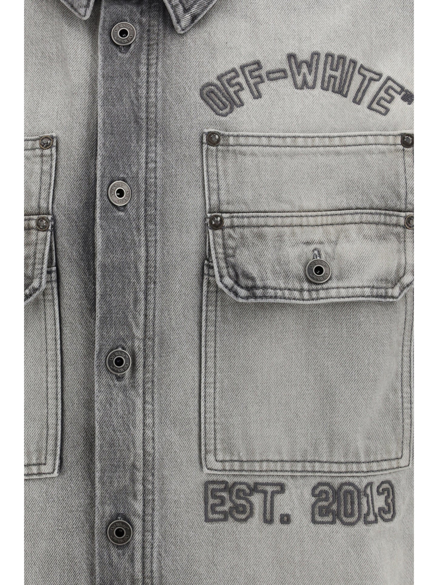Overshirt Diag Military Denim Sun-Faded Grey