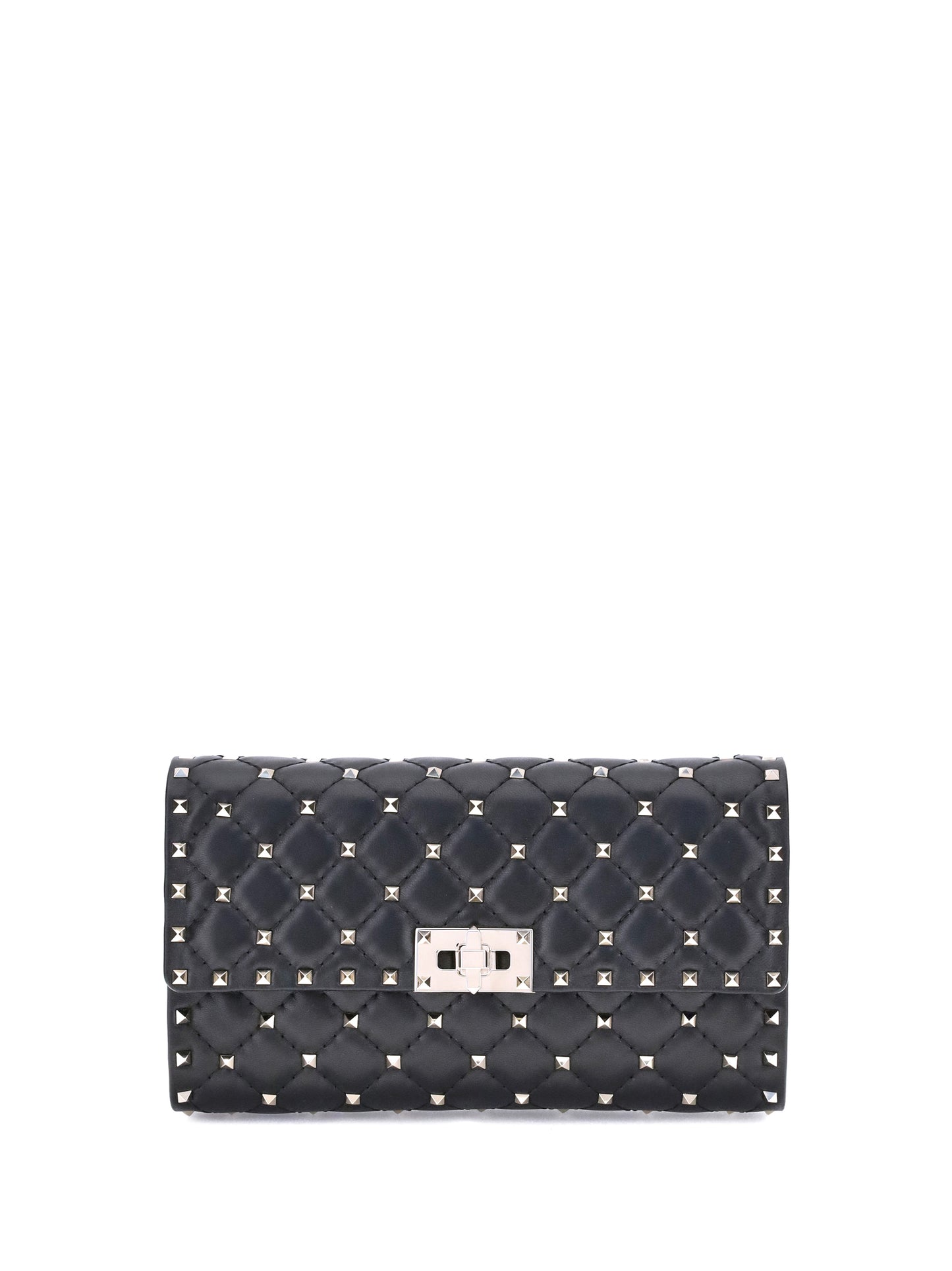 Shoulder Bag Rockstud Spike Nappa Black
