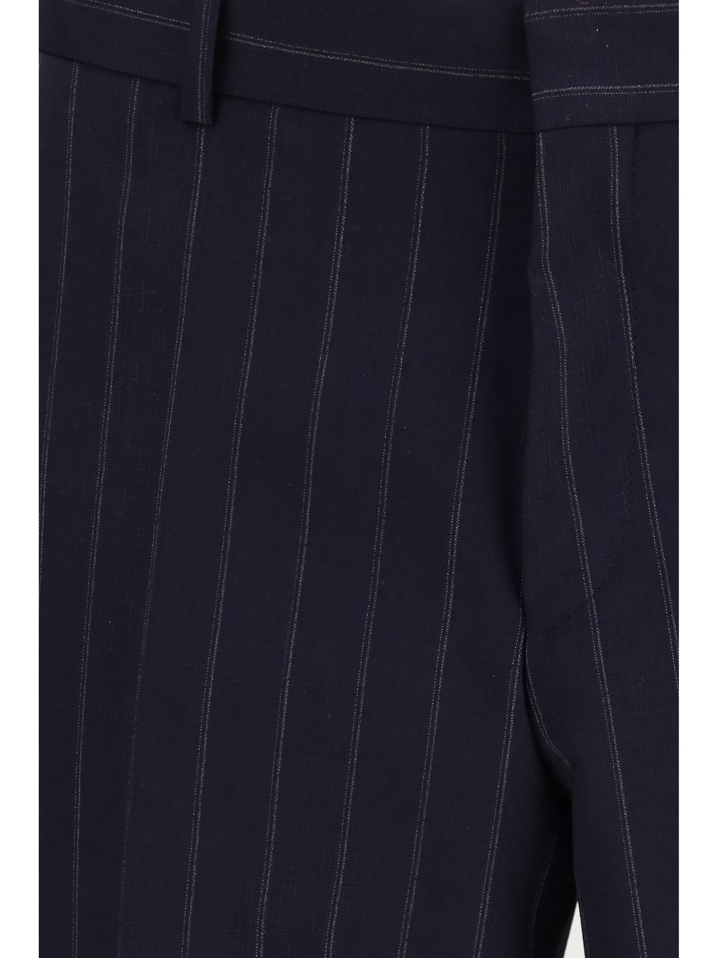 Suit Striped Virgin Wool Dark Blue