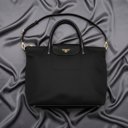 Prada · Nylon & Leather Tote