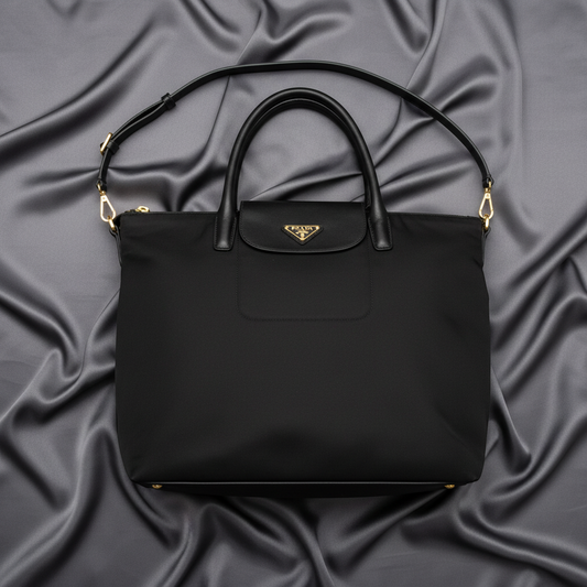 Prada · Nylon & Leather Tote