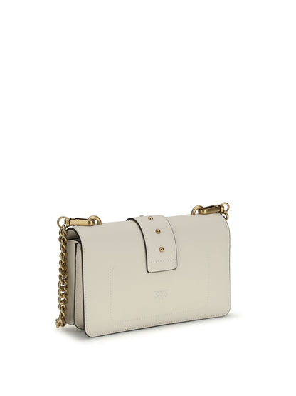 Shoulder Bag Love One White Silk/Antique Gold