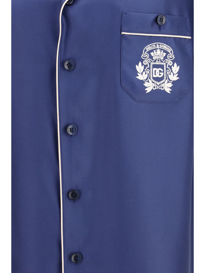 Shirt Hawaii Blue Silk