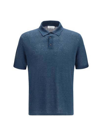Polo Shirt Teal Linen