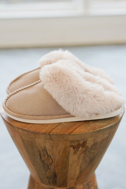 Threaded Pear Molly Plush Suede Winter Home Slippers