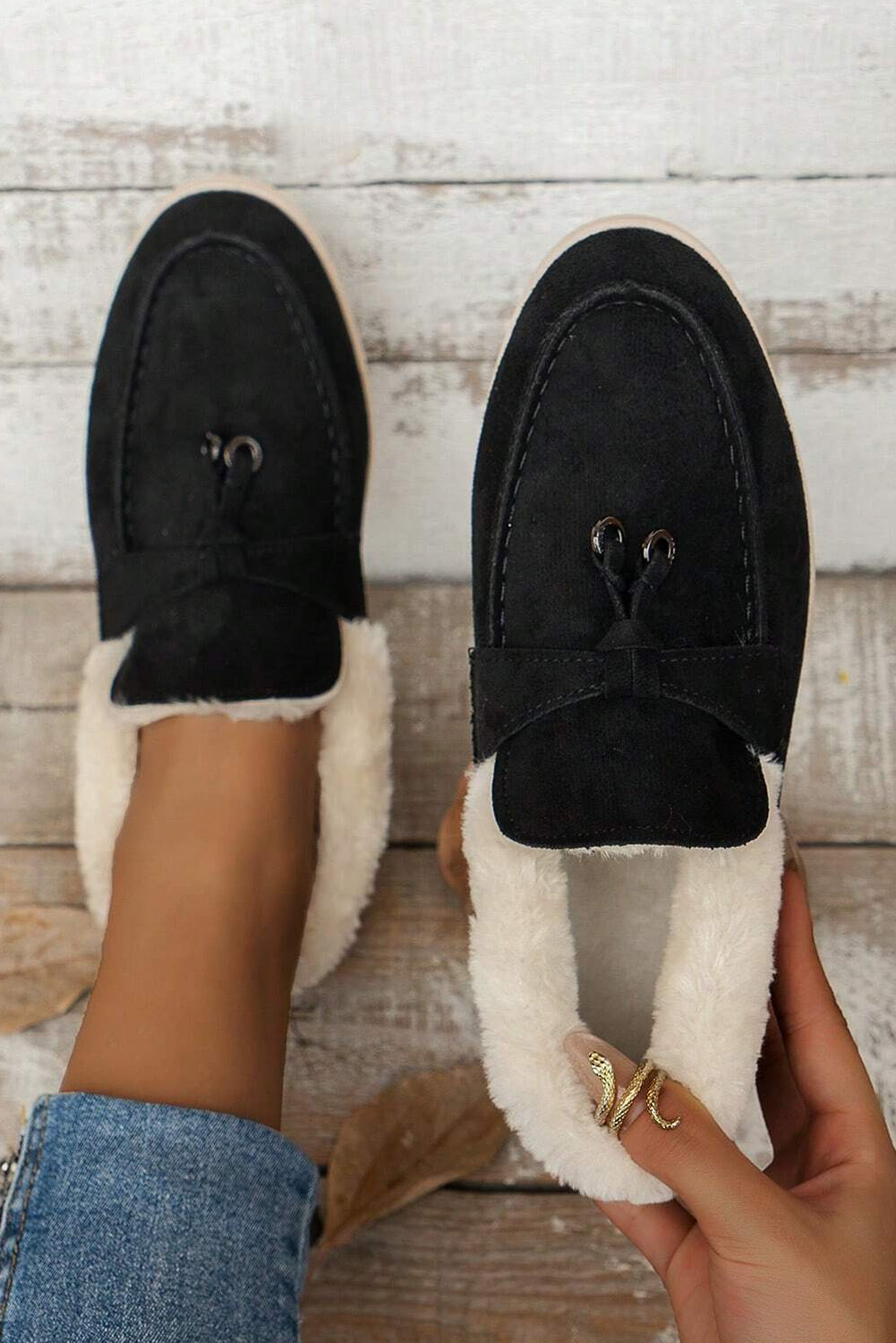 Nyla Furry Lined Slippers by Threaded Pear