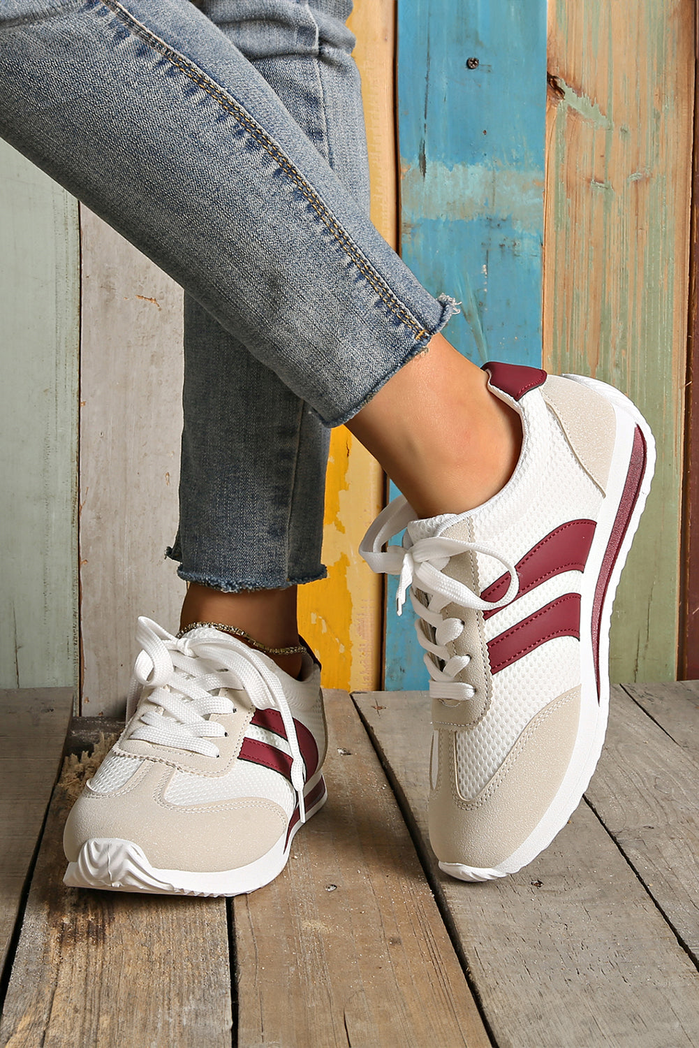 Karter Breathable Lace-up Sneakers by Threaded Pear