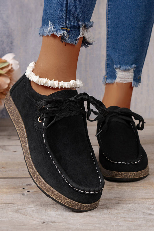 Threaded Pear Sutton Thick Sole Lace-up Casual Shoes