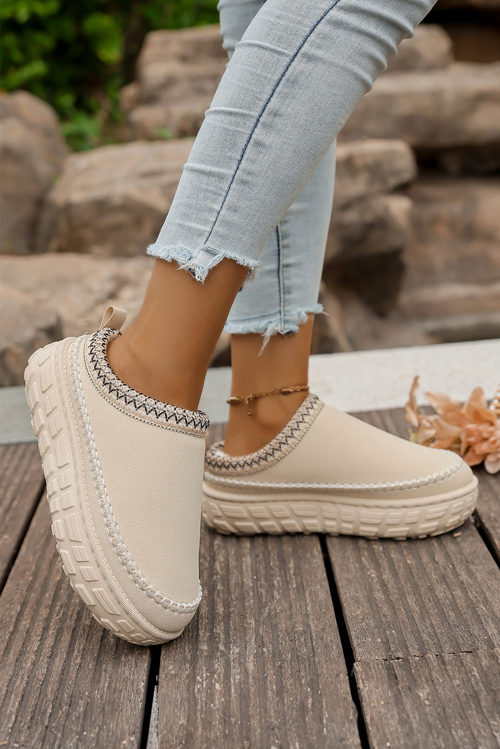 Threaded Pear Millie Plush Winter Clog Slippers
