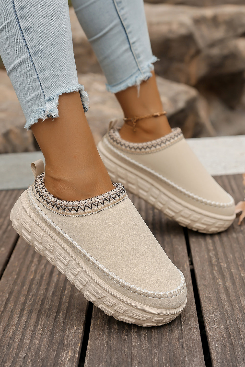 Threaded Pear Millie Plush Winter Clog Slippers