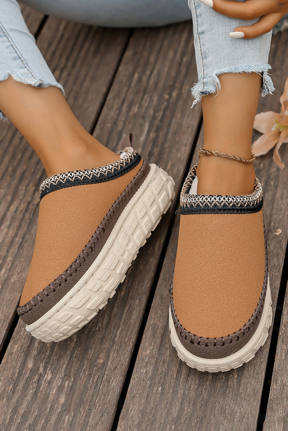 Threaded Pear Millie Plush Winter Clog Slippers