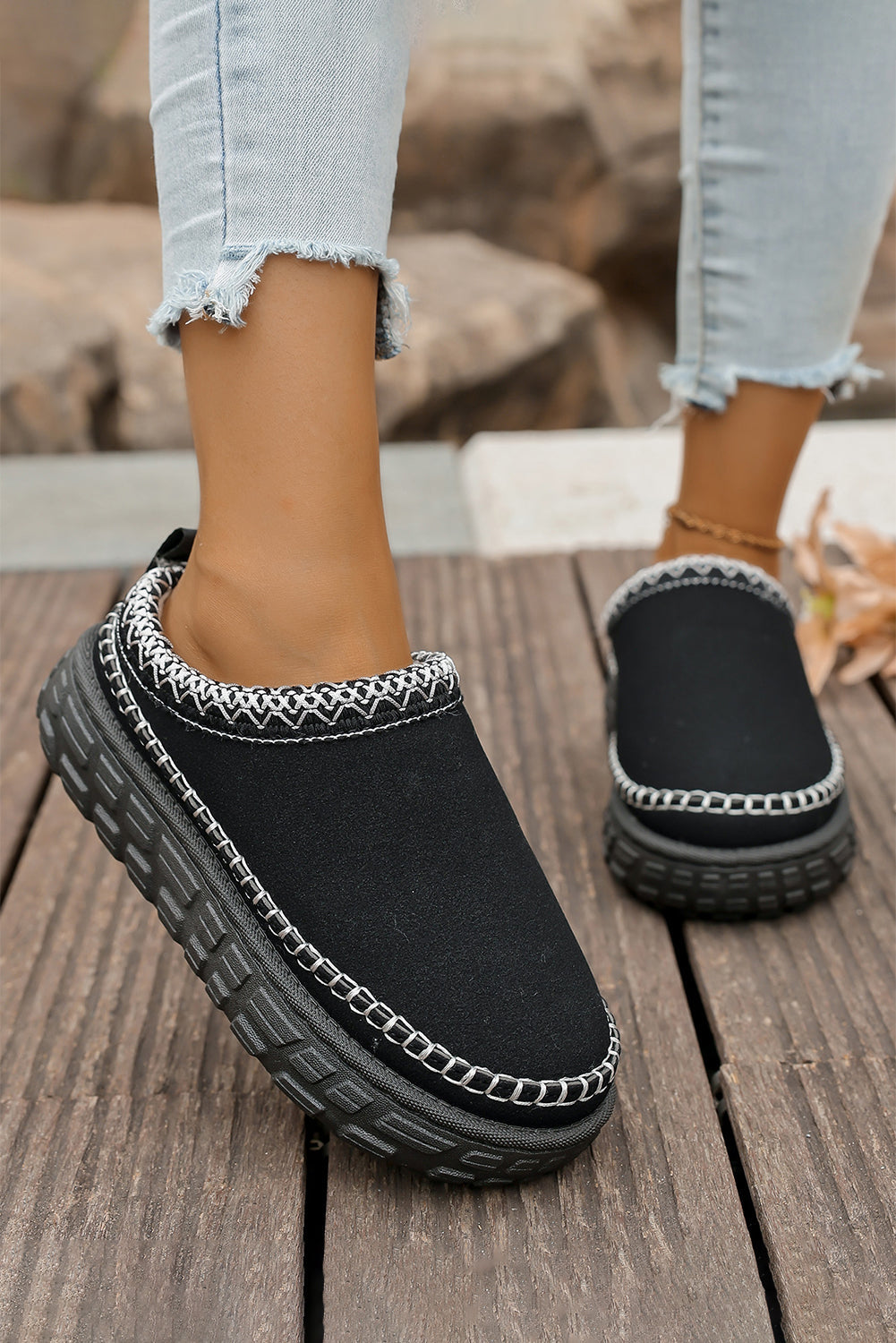 Threaded Pear Millie Plush Winter Clog Slippers