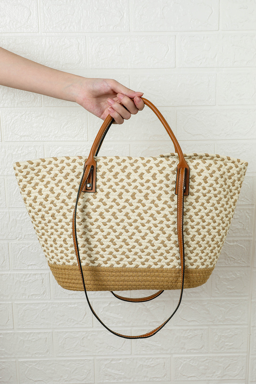 Threaded Pear Jaylani Woven Tote Bag