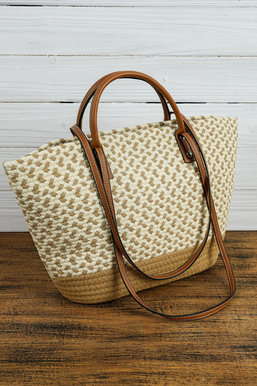 Threaded Pear Jaylani Woven Tote Bag