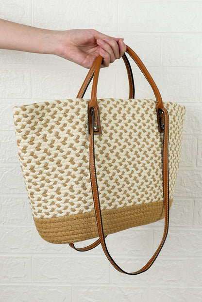 Threaded Pear Jaylani Woven Tote Bag