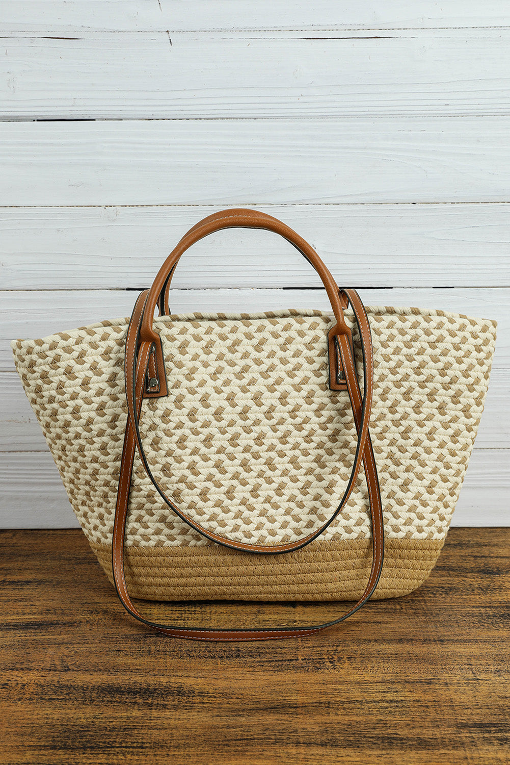 Threaded Pear Jaylani Woven Tote Bag