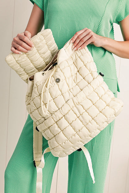 Threaded Pear Natalie Quilted Puffer Backpack