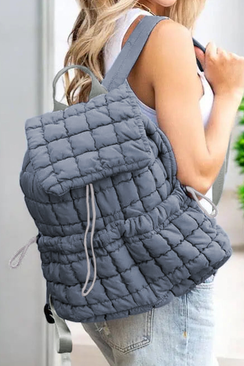 Threaded Pear Natalie Quilted Puffer Backpack