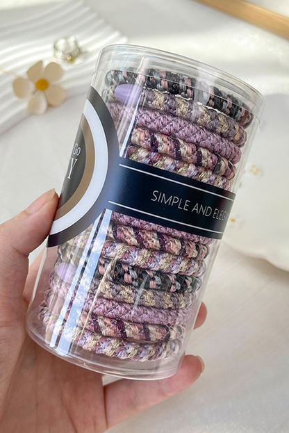 15 pcs Elastic Braided Hair Tie - Threaded Pear