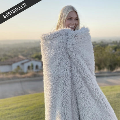 Angel Plush Blanket | Big - Silver Cloud