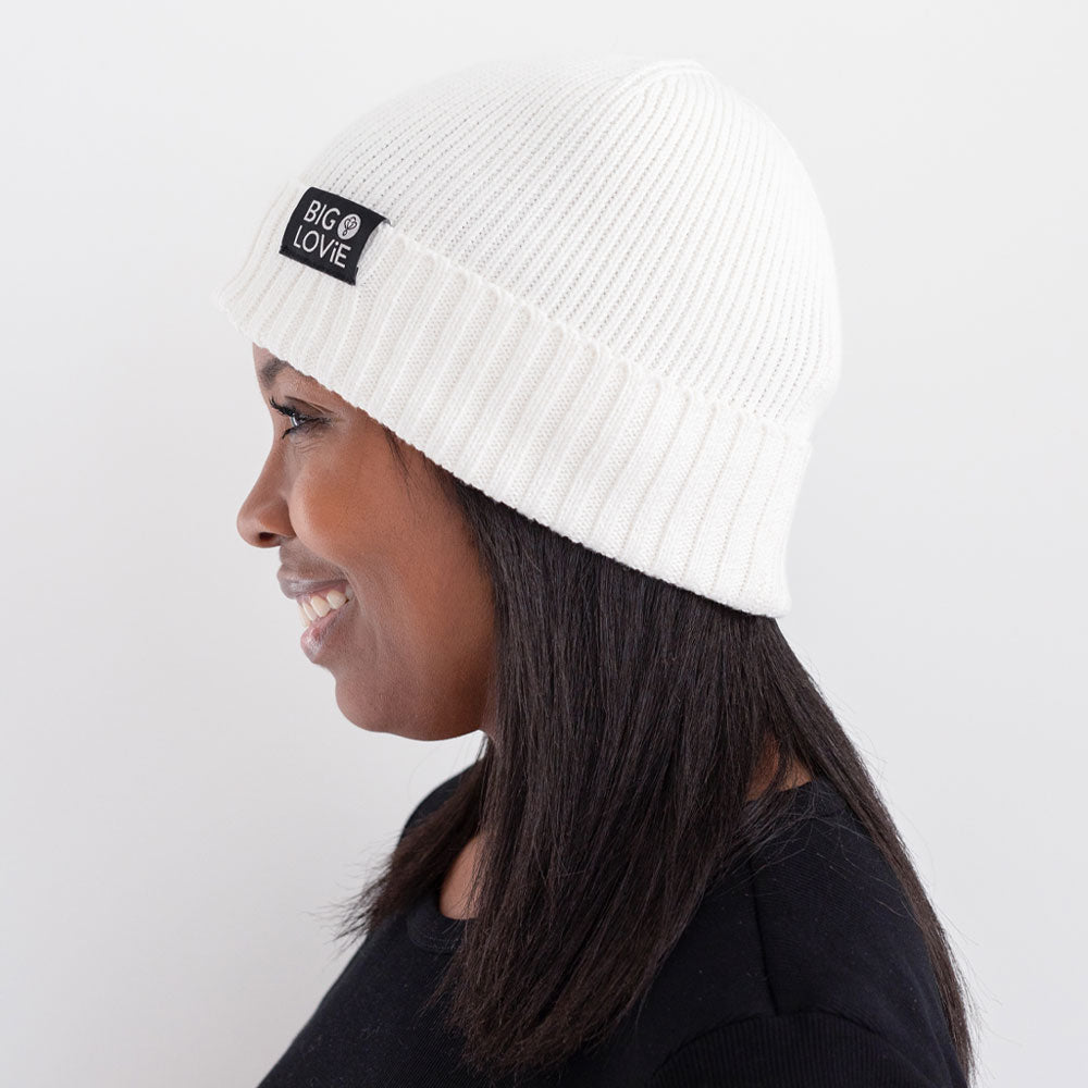 Badass Cotton Cashmere Beanie | Ivory