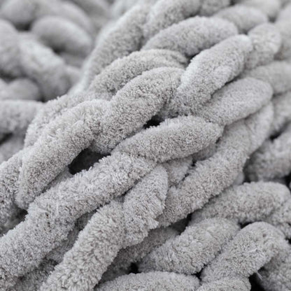 Infinite Chunky Knit Blanket | Minky | Cuddle - Mist