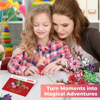 Contixo BK03 Spring Bouquet Floral Collection Building Block Set - 1237 PCS