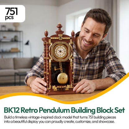 Contixo BK12 Retro Pendulum Building Block Set | 751 Pieces | Vintage Display Model for Kids & Adults