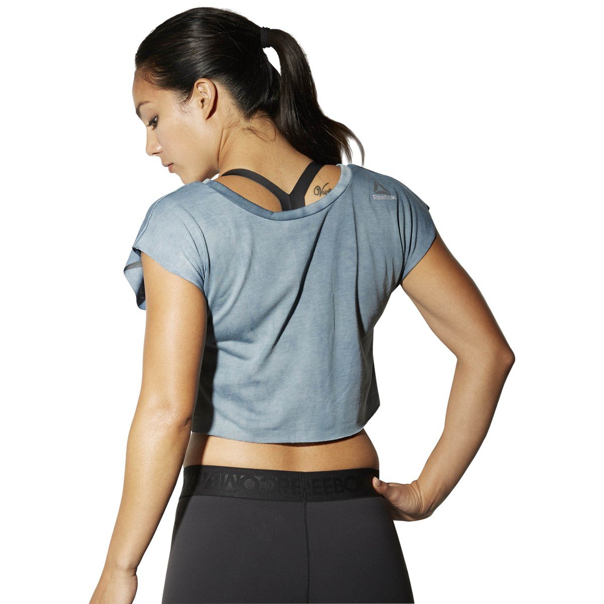 Reebok Women's Combat Spray Dye Crop Tee