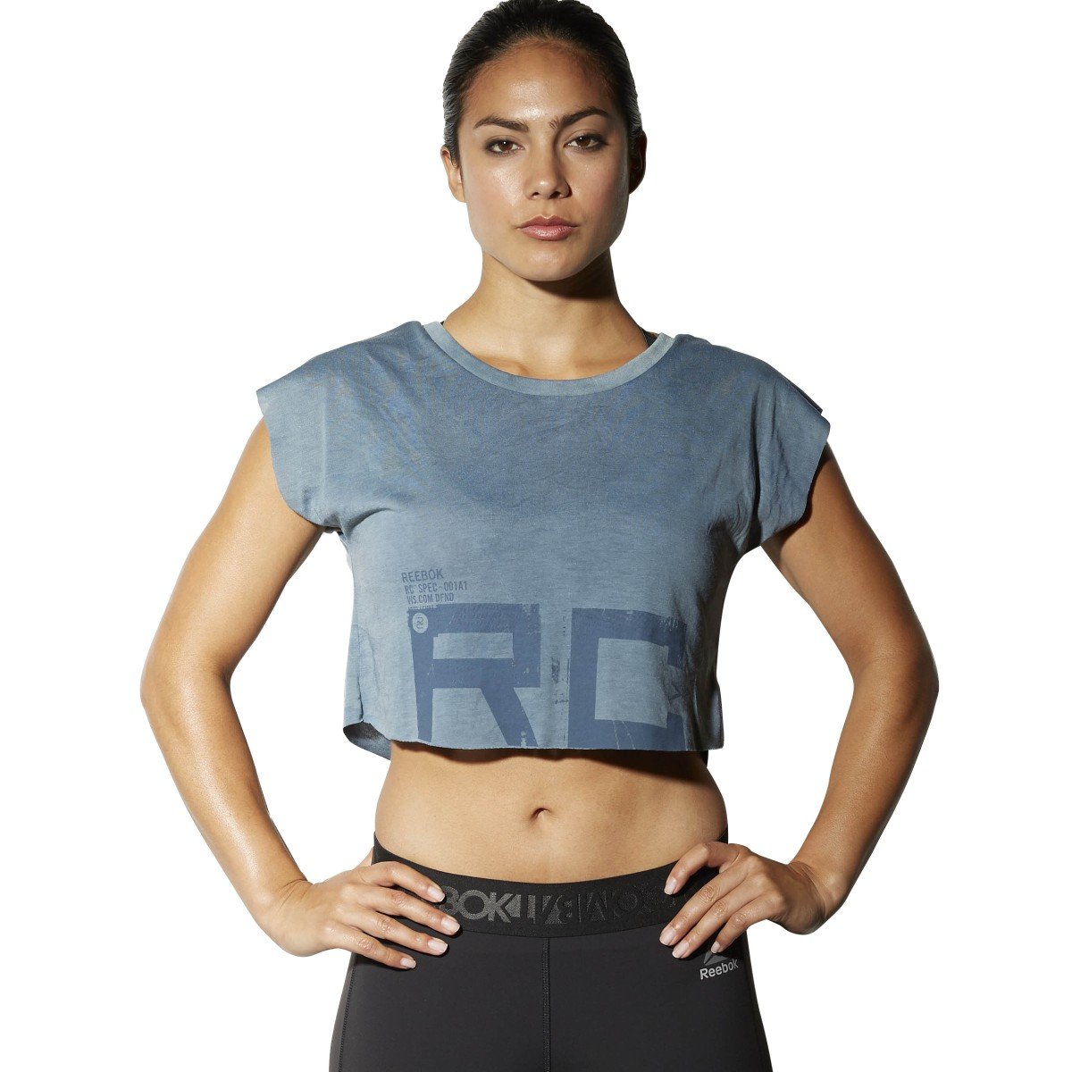 Reebok Women's Combat Spray Dye Crop Tee