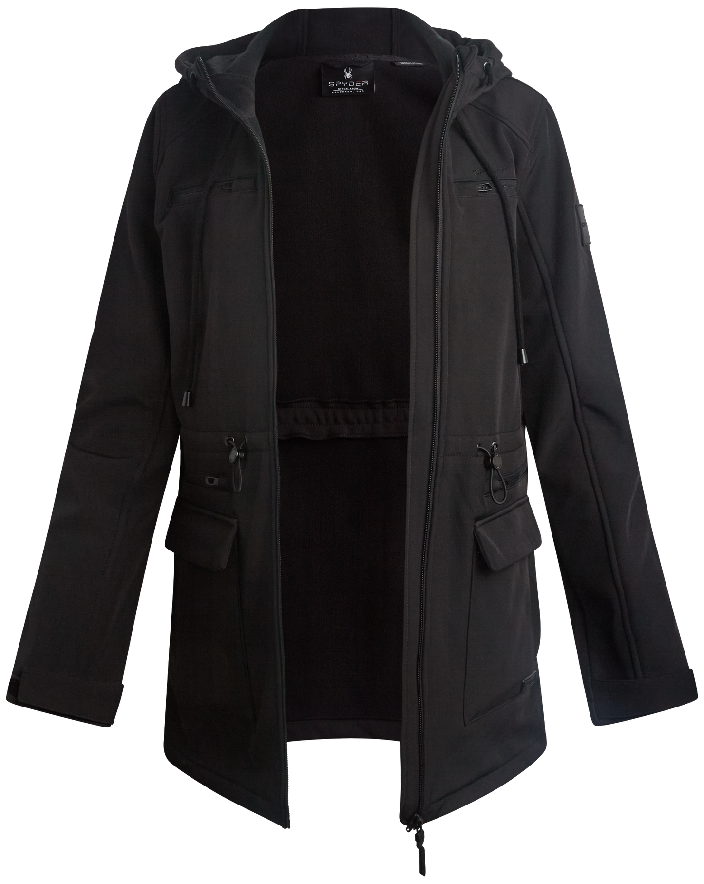 Spyder Womens Long Softshell Jacket - Black