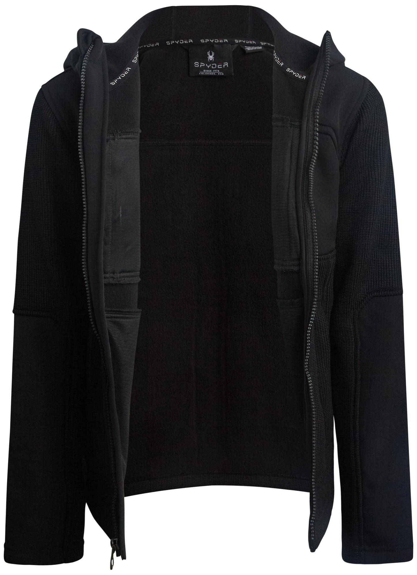 Spyder Boys' Sweater Fleece Jacket - Black