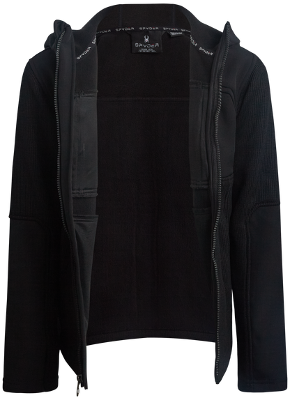 Spyder Boys' Sweater Fleece Jacket - Black