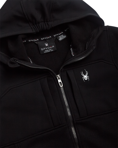 Spyder Boys' Sweater Fleece Jacket - Black