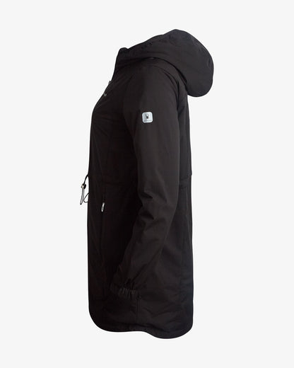 Women's Long Softshell Jacket - Black