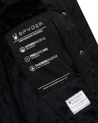 Spyder Girls' Puffer Jacket - Black