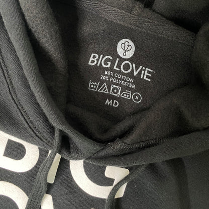 Big Lovie Hoodie Crop Sweatshirt | Black