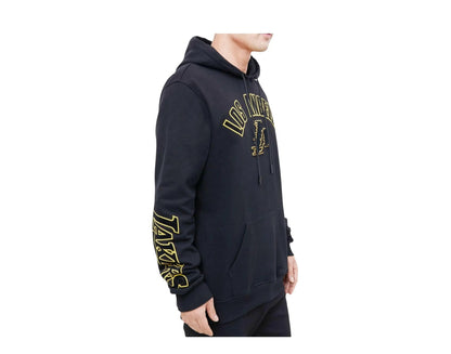Pro Standard NBA Los Angeles Lakers Stacked Logo Men Hoodie Black