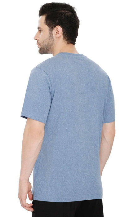 Men's Crew Neck Solid Color T-shirt in Short Sleeves and Relaxed Fit