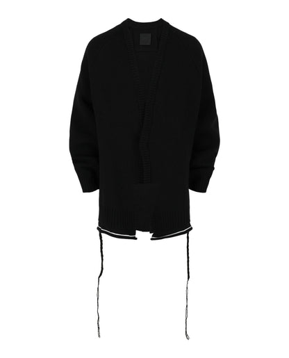 Givenchy Striped-Trim U-Lock Cardigan