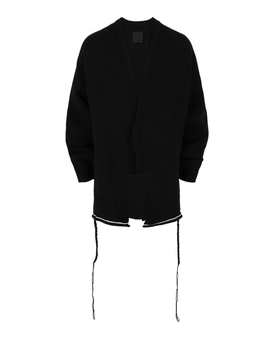 Givenchy Striped-Trim U-Lock Cardigan