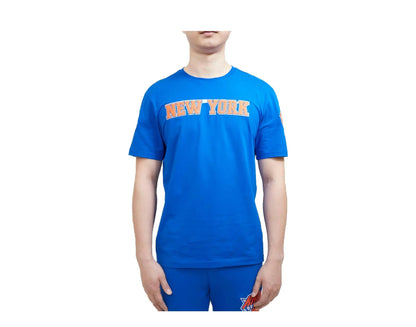 Pro Standard New York Knicks Classic Chenille Men T‑Shirt Blue