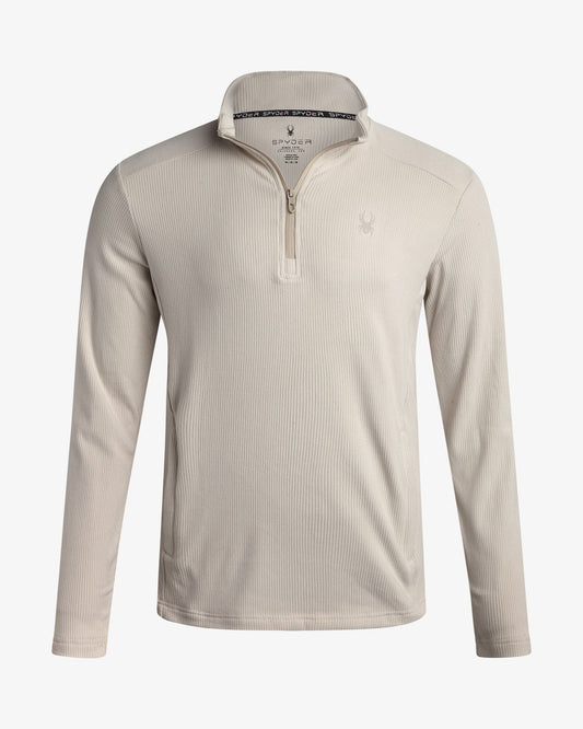 Men's Corduroy Double Knit Quarter Zip - Bone