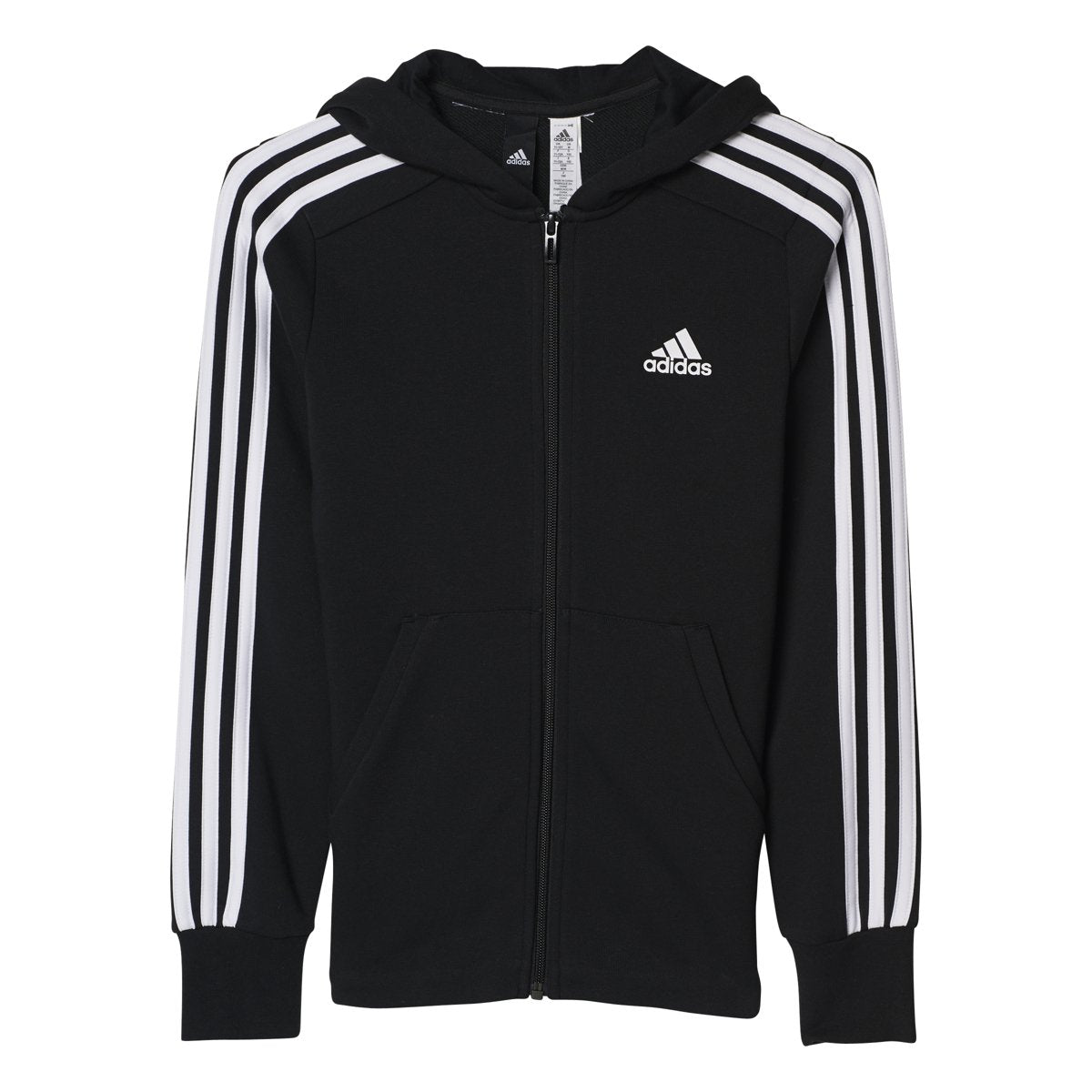 Youth adidas Essentials 3 Stripe Fullzip Hoodie