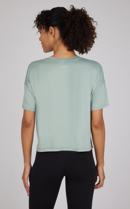 2 Pack Super Soft Deluxe Boxy Cropped Tee